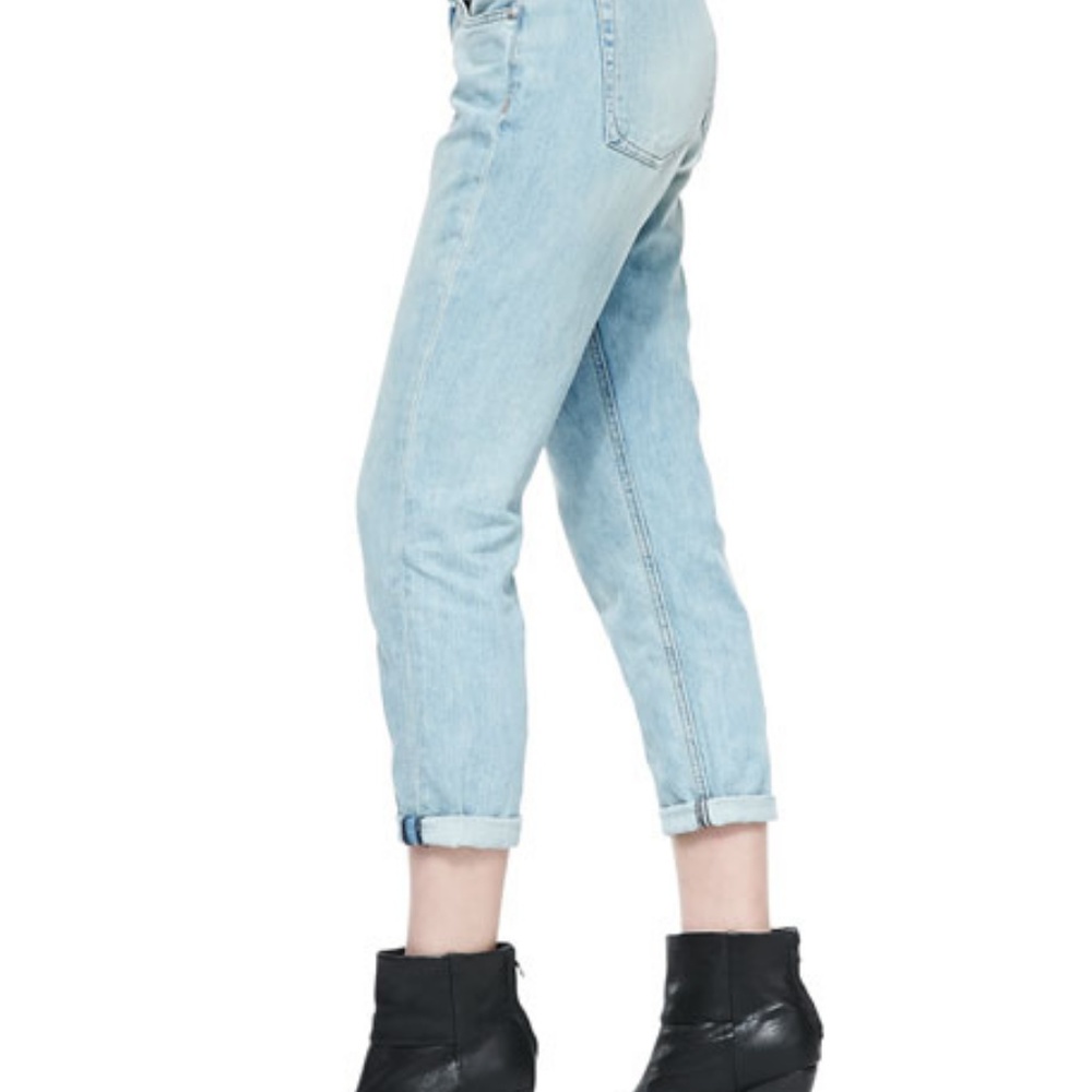NWT Rag & Bone Powder blue cotton faded boyfriend Size 26 - Picture 7 of 7